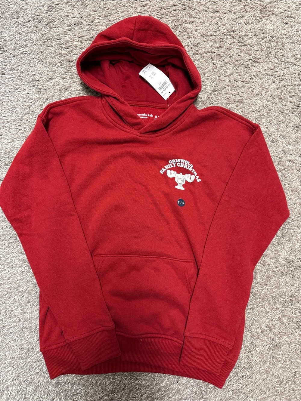NWT Abercrombie Kids “Griswold Family Christmas” Hoodie, Size 11/12